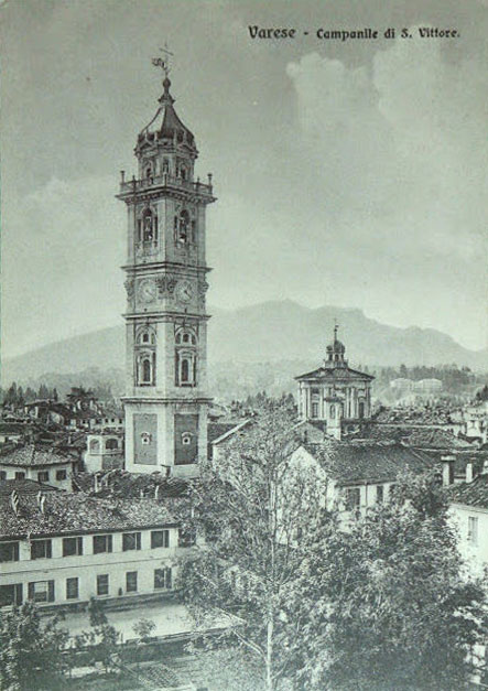 Varese - il Campanile di San Vittore nel 1910